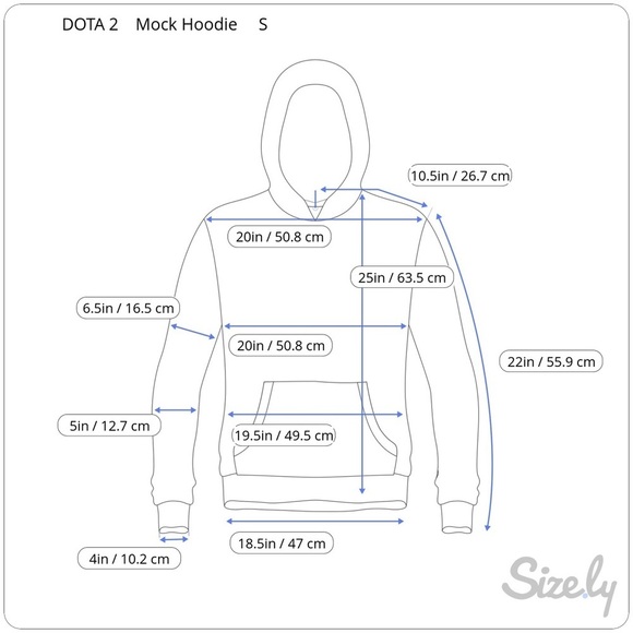 DOTA 2 Black Cowl Neck Hoodie Sweater Long Raglan Sleeves Thumb Holes Small - Picture 13 of 14